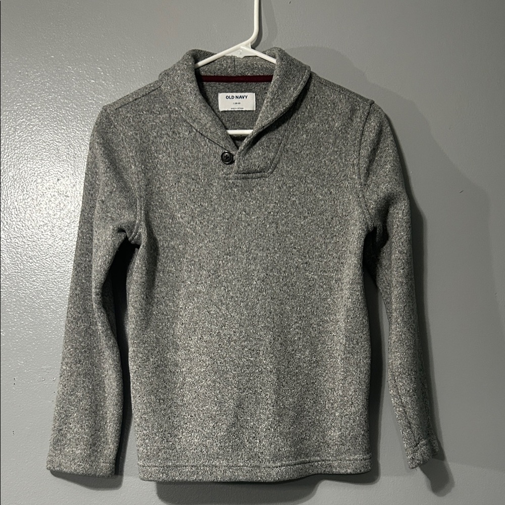 Old Navy shawl collar gray top